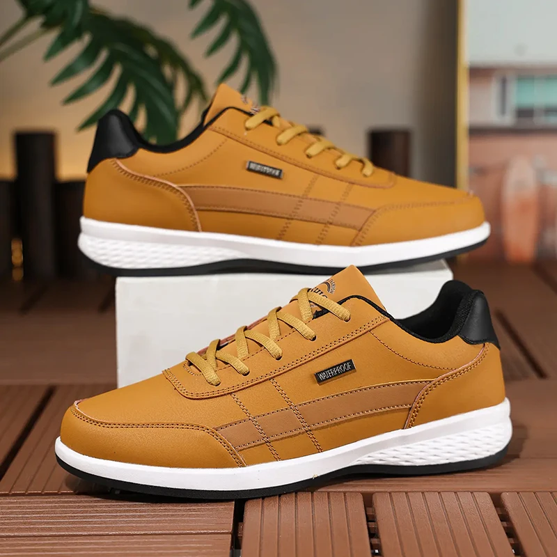 Mens Fashion Trainers - Zapatos de Hombre de Piel Sintética,