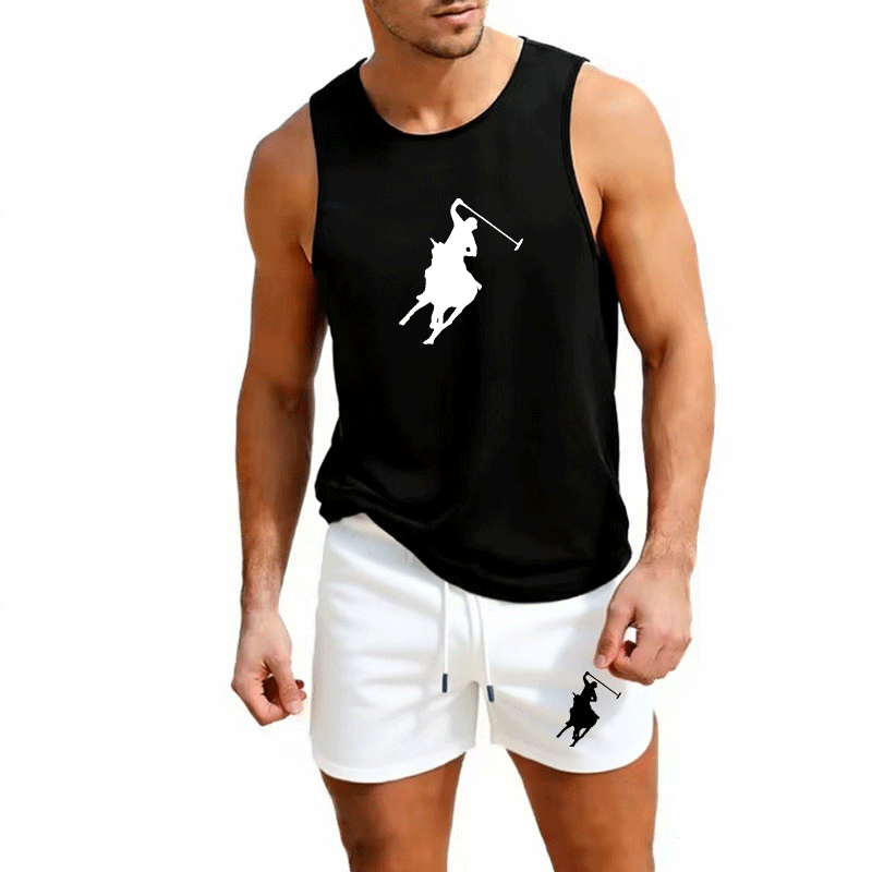 Mens Fashion Summer - Conjunto de 2 piezas de chaleco