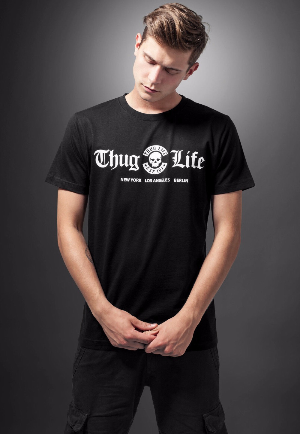 Men'S Fashion New York - 2019 moda 100% Camiseta de manga