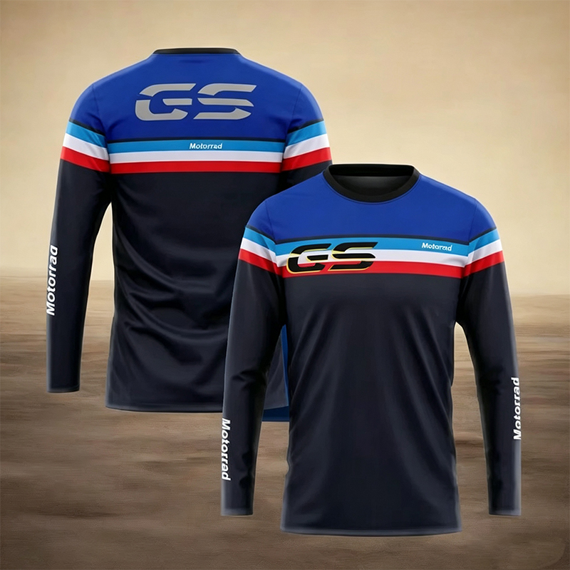 Mens Fashion Summer - Camiseta de manga larga para motociclistas,