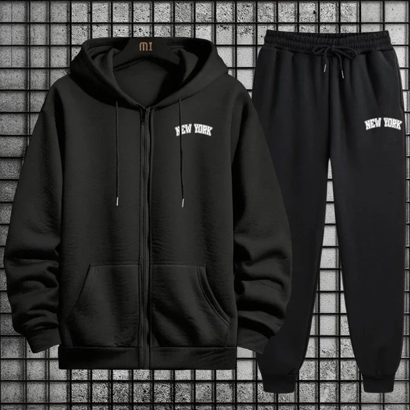 Mens Fashion Zip Up Hoodies - Conjunto Deportivo para Hombre, Primavera 2026,