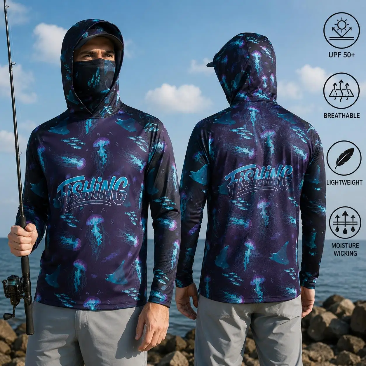 Camisa de pesca con capucha pa - Mens Fashion Summer reseña y precio