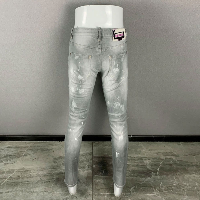Nuevos y modernos vaqueros par - Men'S Fashion Grey Jeans reseña y precio