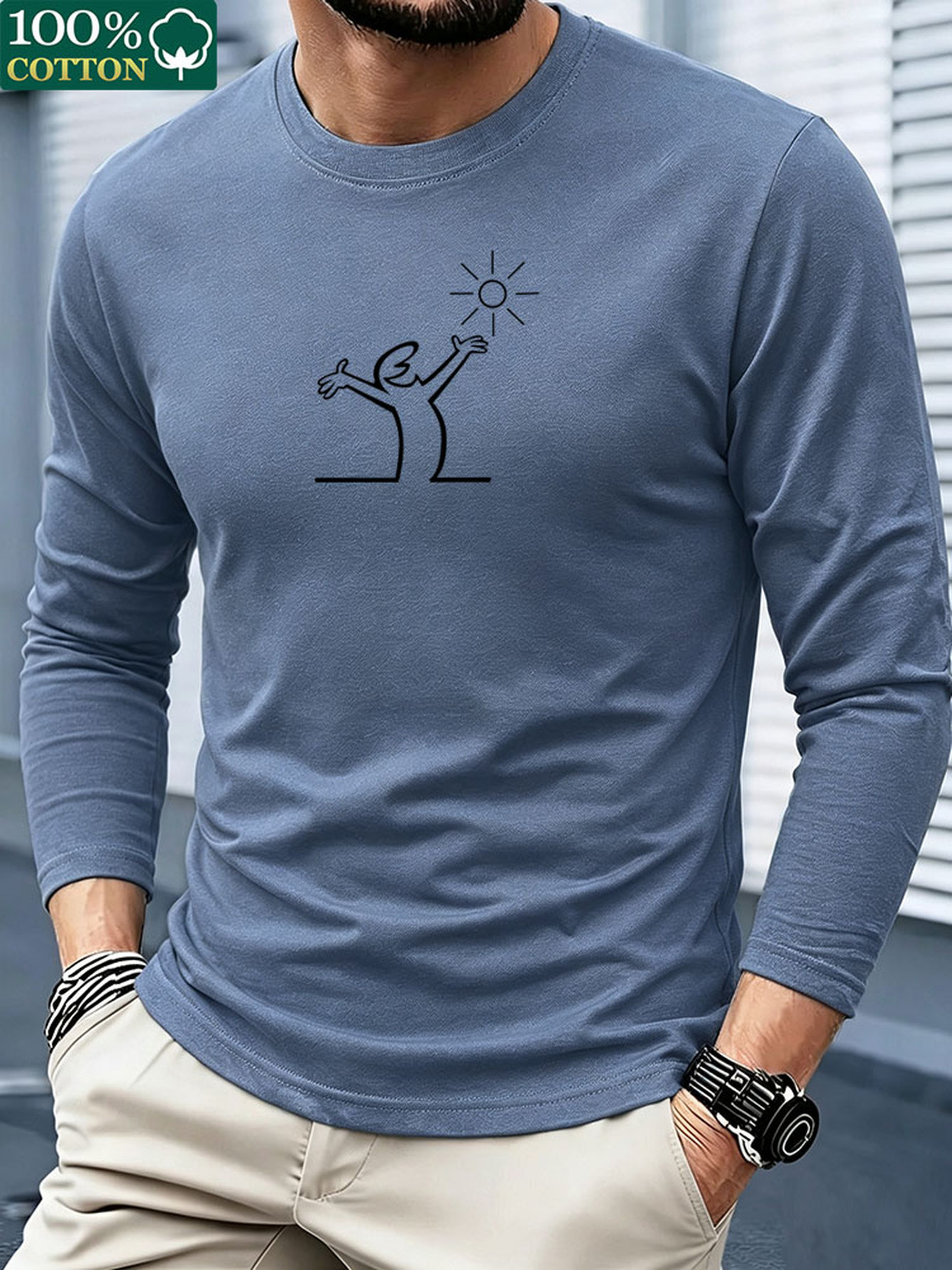 Camiseta de manga larga para h - Mens Fashion Summer reseña y precio
