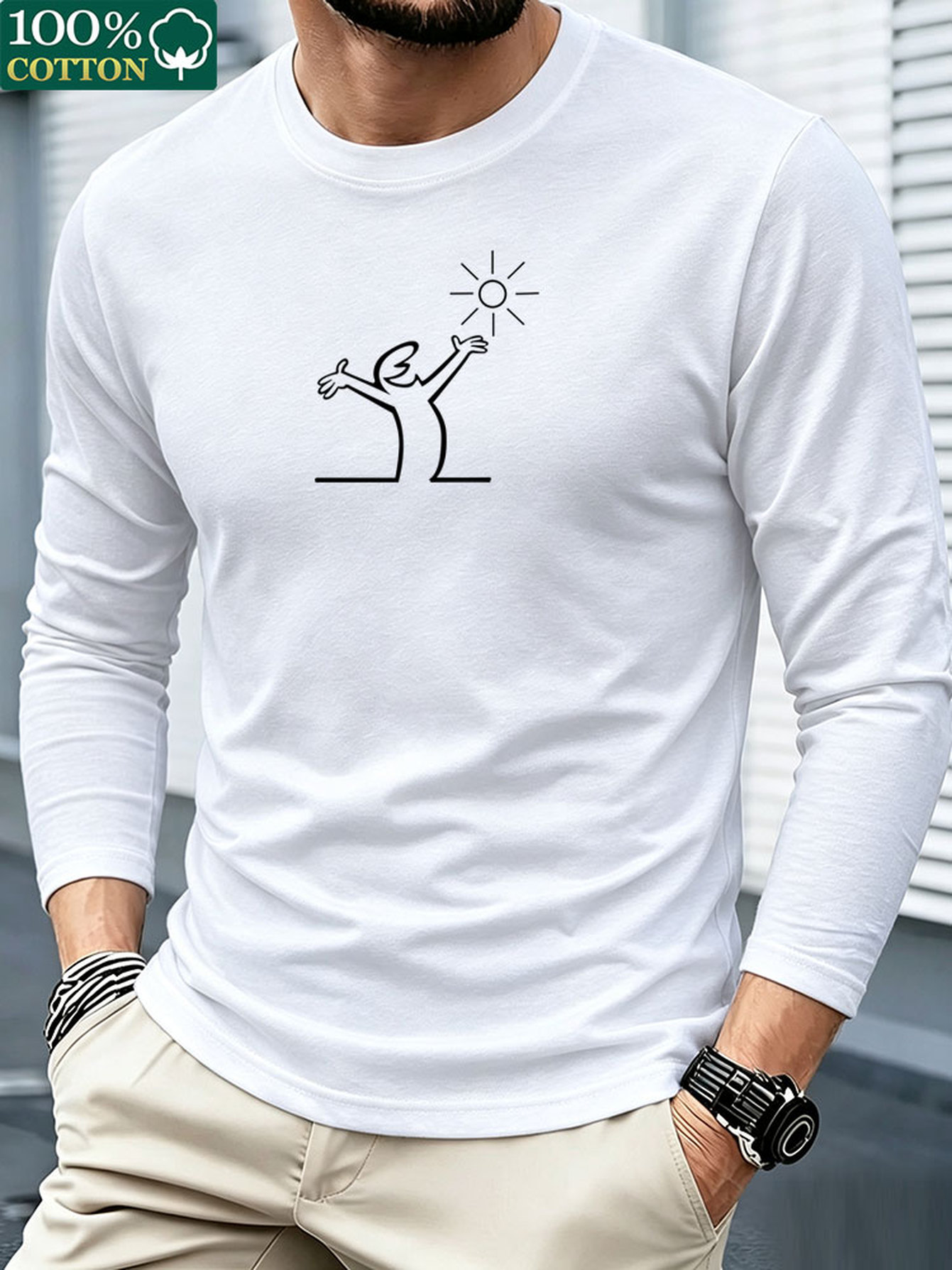 Camiseta de manga larga para h - Mens Fashion Summer reseña y precio