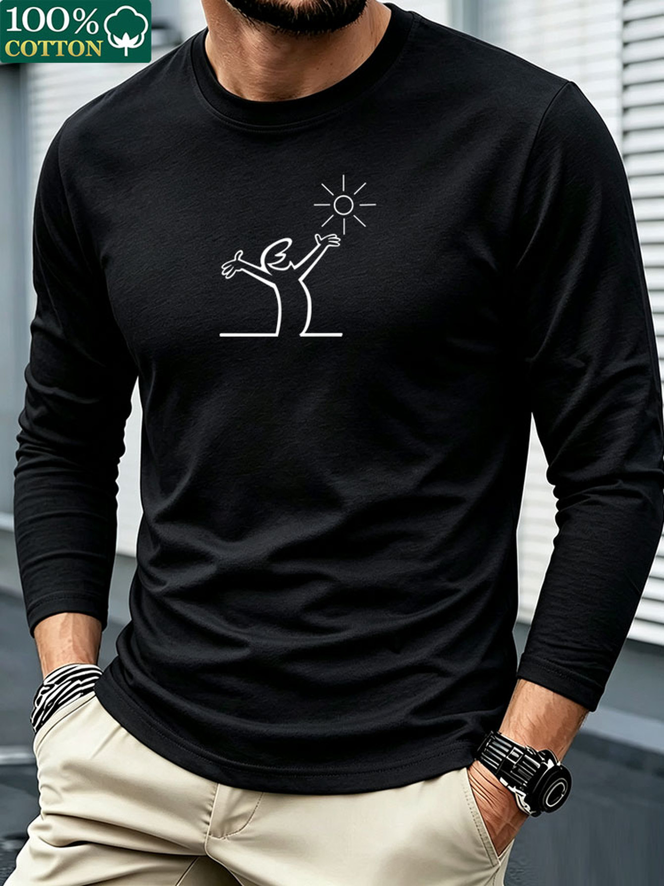 Camiseta de manga larga para h - Mens Fashion Summer reseña y precio