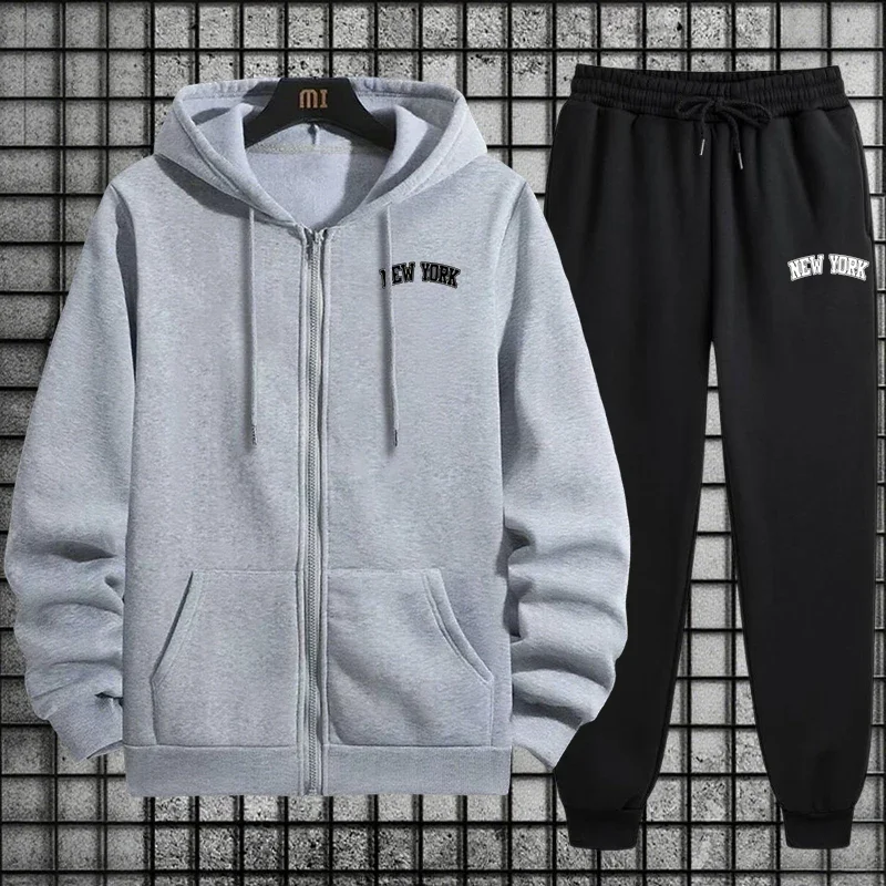 Conjunto Deportivo para Hombre - Mens Fashion Zip Up Hoodies reseña y precio