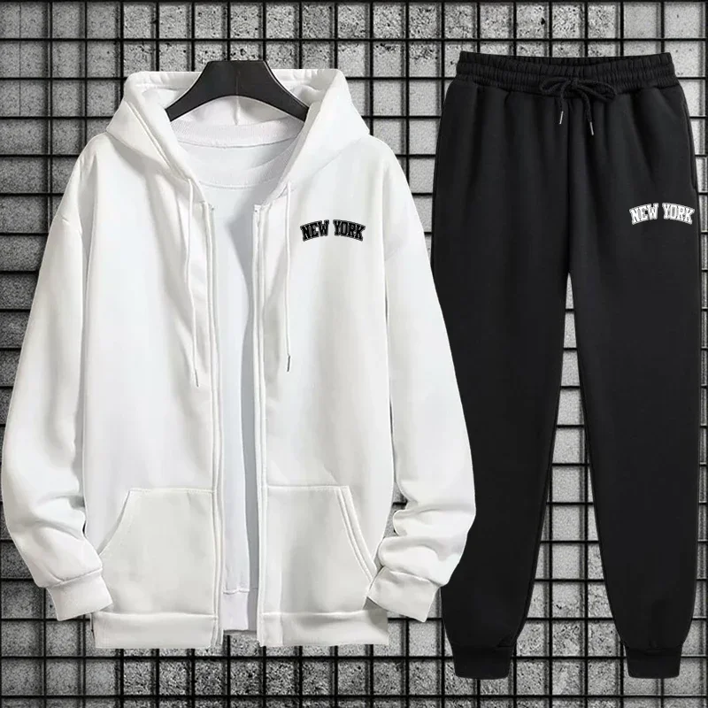 Conjunto Deportivo para Hombre - Mens Fashion Zip Up Hoodies reseña y precio